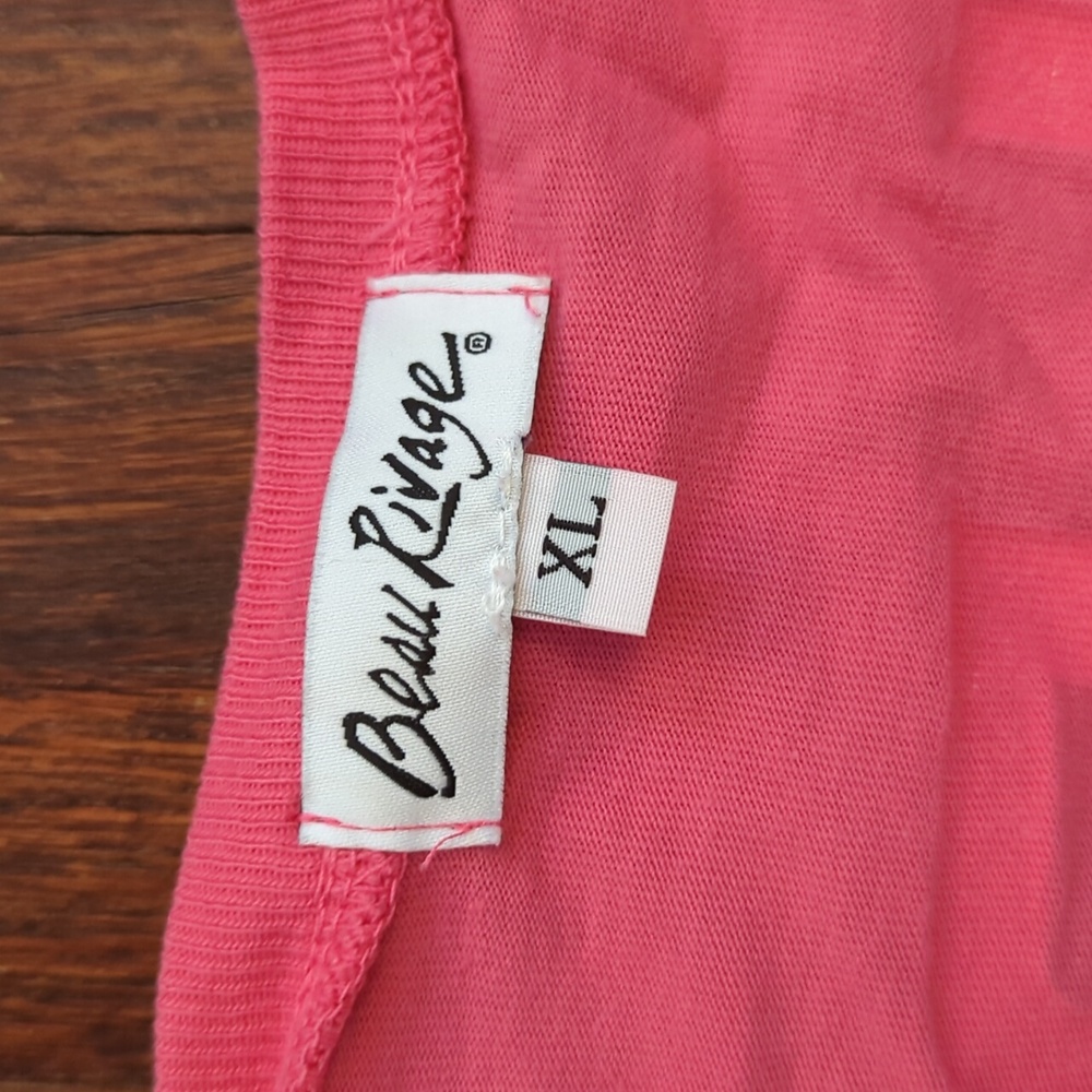 Pink Beau Rivage v neck long sleeve spirit jersey shirt - Picture 5 of 6